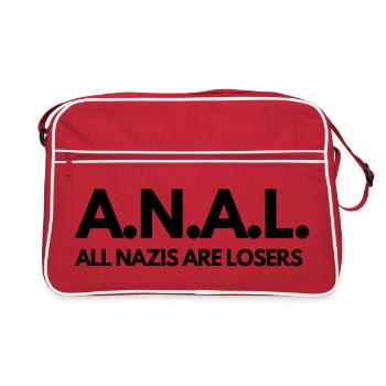 A.N.A.L. Tous les N*zis sont Perdants ! - Sac Retro - rouge/blanc - Devant