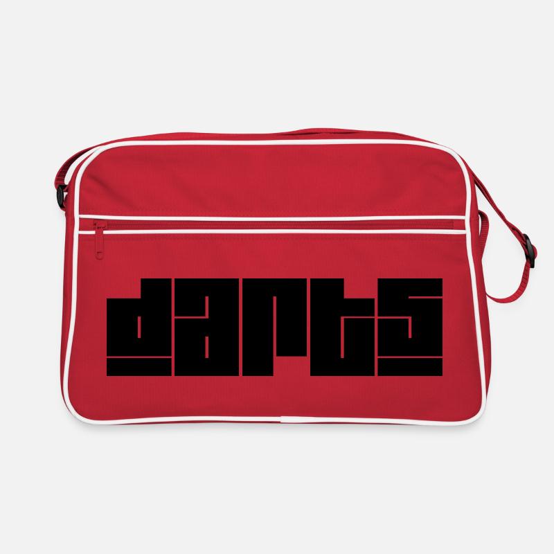 Dart,Darts - Retro Tasche - Rot/Weiß