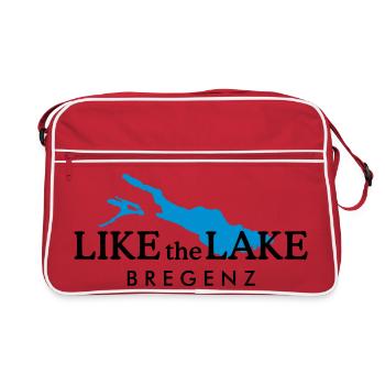 Like the Lake - Bregenz am Bodensee - Retro Tasche - Rot/Weiß - Vorne