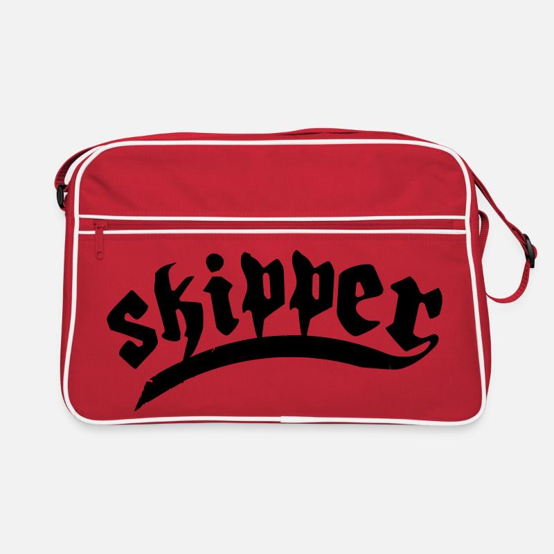 skipper segeln boot Retro Tasche