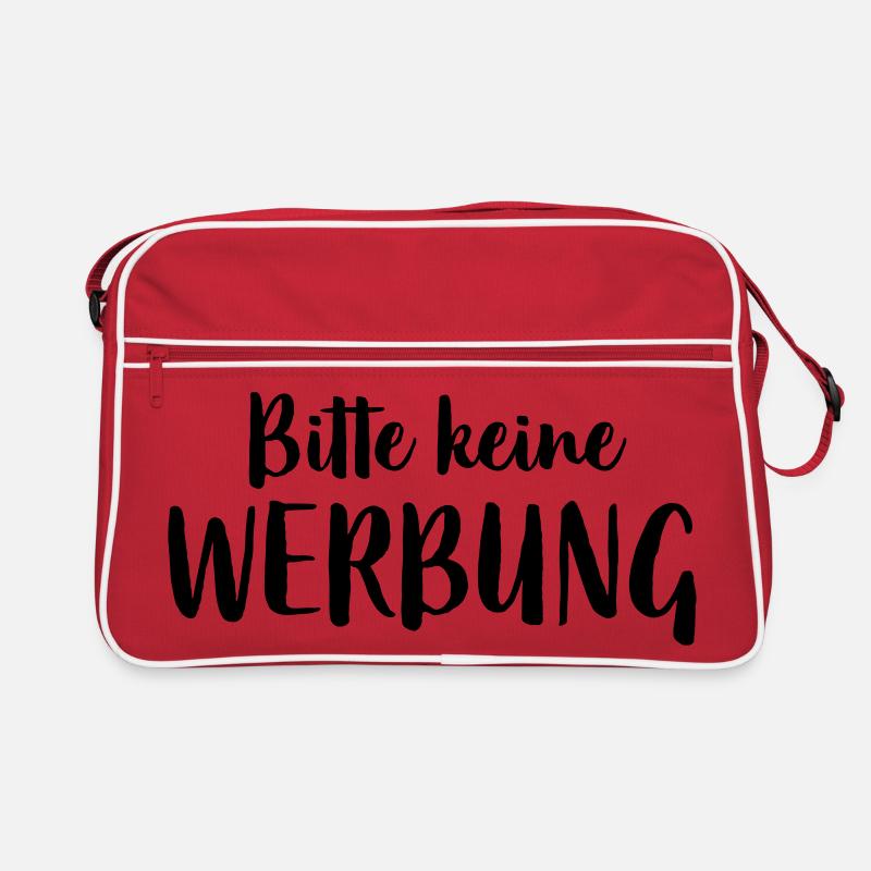 Bitte keine Werbung Aufkleber Briefkasten Retro Tasche