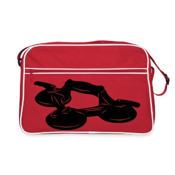 Aspirateur en verre à trois ventouses - Sac Retro - rouge/blanc - Devant