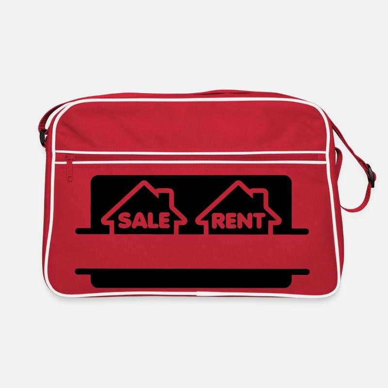 Haus mieten oder kaufen Retro Tasche