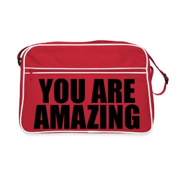 You Are Amazing - Retro Bag - red/white - Front