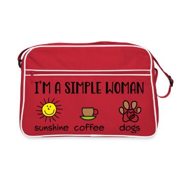 Designs amusants pour les propriétaires de chiens - Sac Retro - rouge/blanc - Devant