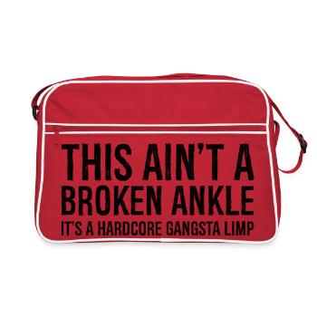 Funny Broken Ankle Injury - Retro Bag - red/white - Front