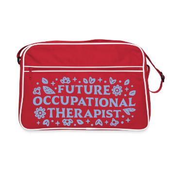 Zukünftige Ergotherapeutin oder studentische Ästhetik - Retro Tasche - Rot/Weiß - Vorne
