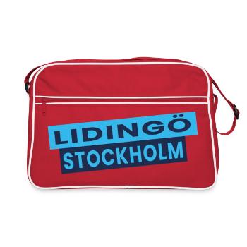 Lidingö Stockholm Diagonal Logo - Retro Bag - red/white - Front