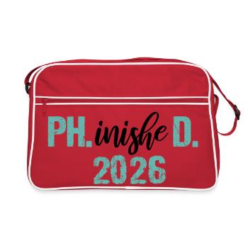 Doctorat 2026 Doctorat philistin Thèse PhD - Sac Retro - rouge/blanc - Devant