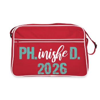 Doctorat 2026 Doctorat philistin Thèse PhD - Sac Retro - rouge/blanc - Devant