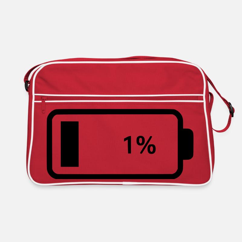 Empty battery battery 1% Retro Bag