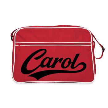 Carol name first last family gifts  - Retro Bag - red/white - Front