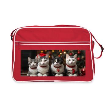 Chaton de Noël - Sac Retro - rouge/blanc - Devant
