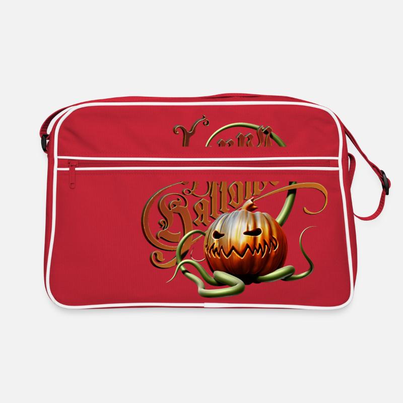 happy halloween 3D - Retro Tasche - Rot/Weiß
