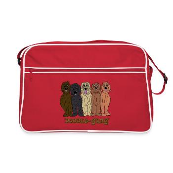 Doodle Gang - Retro Tasche - Rot/Weiß - Vorne