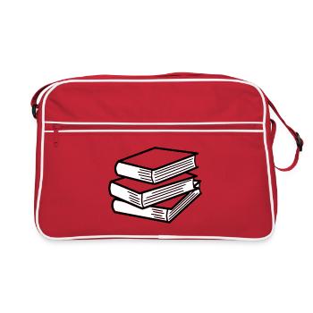Stack of books - Retro Bag - red/white - Front