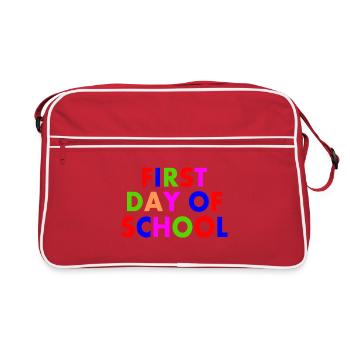 First day of school - Retro Bag - red/white - Front