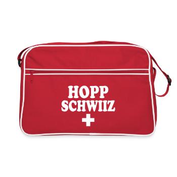 Hopp schwiiz - Sac Retro - rouge/blanc - Devant