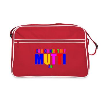 Leg dich nicht mit mutti an - Retro Tasche - Rot/Weiß - Vorne