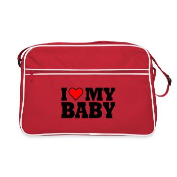 I love my baby - Sac Retro - rouge/blanc - Devant