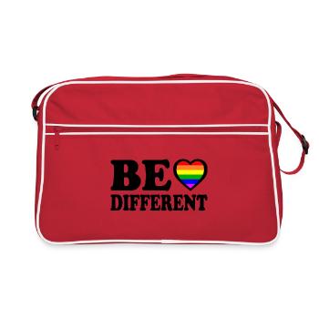Be different - Retro Bag - red/white - Front