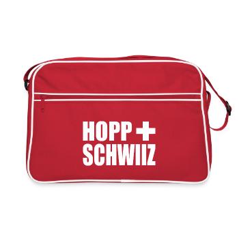 Hopp schwiiz - Sac Retro - rouge/blanc - Devant
