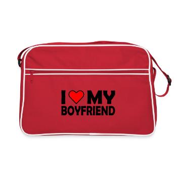 I love my boyfriend - Sac Retro - rouge/blanc - Devant