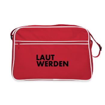 Laut werden - Retro Tasche - Rot/Weiß - Vorne