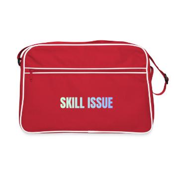 Skill Issue Gradient - Retro Tasche - Rot/Weiß - Vorne