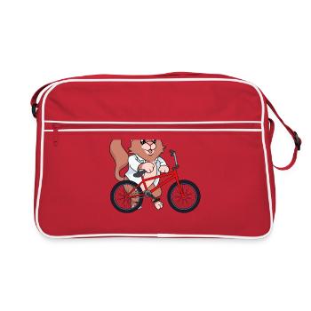 Nurse Cat Emergency BMX Use Bike Doctor - Retro Bag - red/white - Front