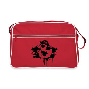 Un pirate canard en caoutchouc avec un chapeau de - Sac Retro - rouge/blanc - Devant