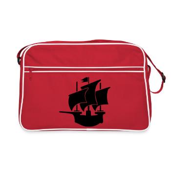 voilier rouage hanséatique - Sac Retro - rouge/blanc - Devant