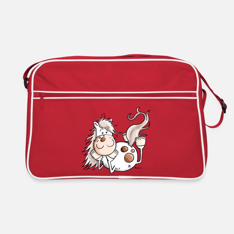 Relax Pferd - Retro Tasche - Rot/Weiß