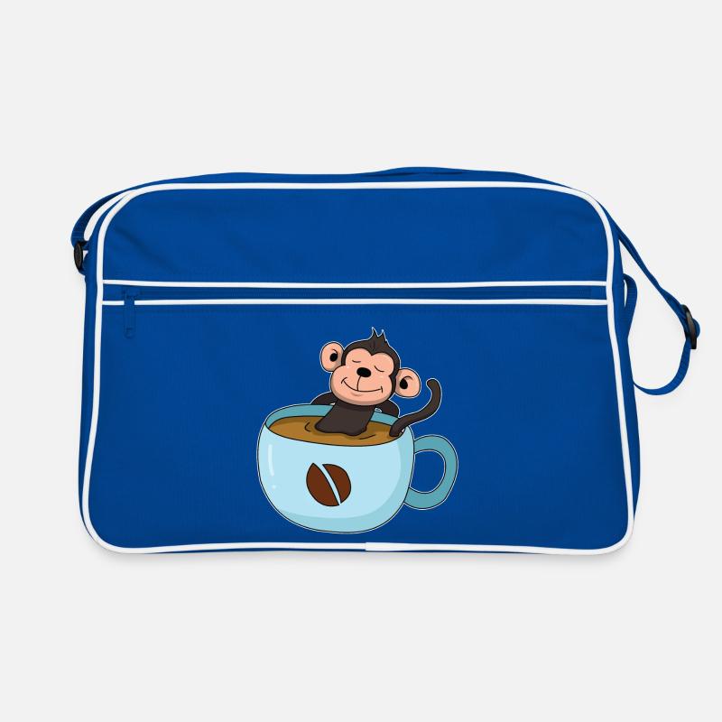 Kaffee-Äffchen Retro Tasche