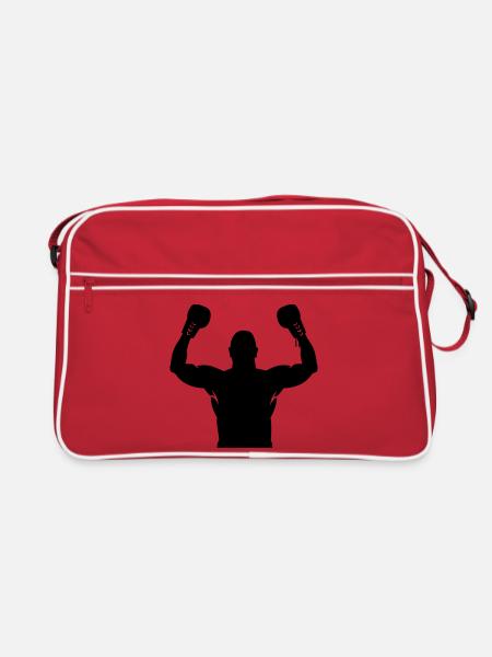 boxing - Retro Bag - red/white - Front
