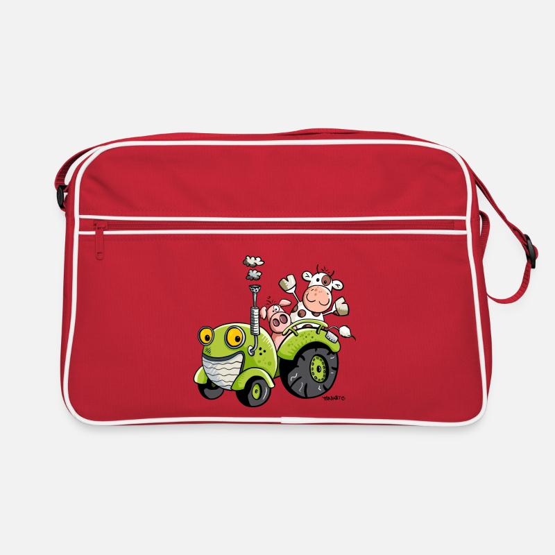 Animals drives a tractor Retro Bag