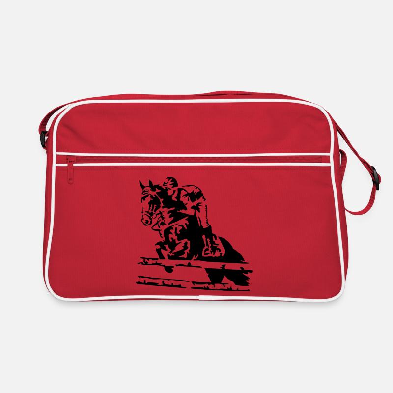 reiten springreiten Retro Tasche