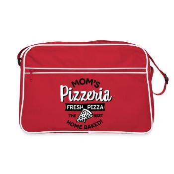 Moms's Pizzeria Mama Pizza Baker Mother's Day Mom - Retro Bag - red/white - Front