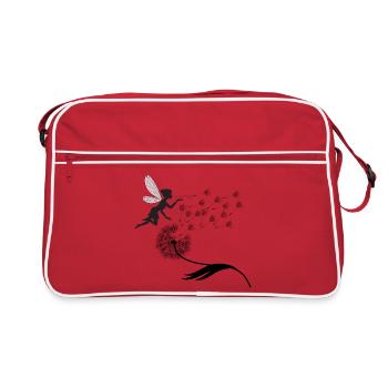Silhouette de Vol de Fée avec Poussière - Sac Retro - rouge/blanc - Devant