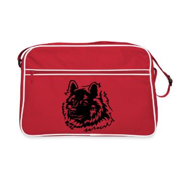 Tête eurasienne - Sac Retro - rouge/blanc - Devant