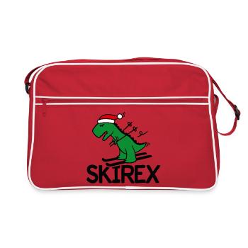 Skirex Ski Ski Noël T-Rex Dinosaure - Sac Retro - rouge/blanc - Devant