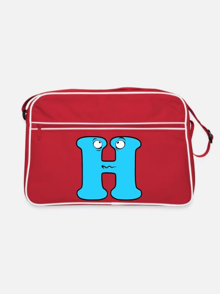 H - Retro Tasche - Rot/Weiß - Vorne