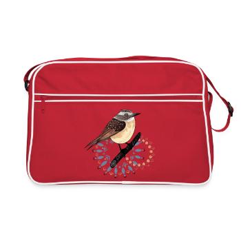 Mignon oiseau à gorge brune 2023 (Garantie du prix le plus bas) - Sac Retro - rouge/blanc - Devant
