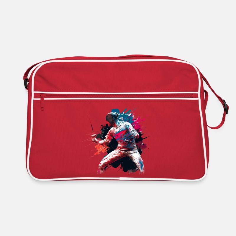 Color Explosive Fencer Graffiti - Retro Bag - red/white