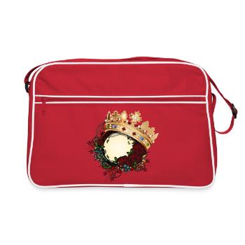 timeless roses Art Nouveau ornament with crown - Retro Bag - red/white - Front
