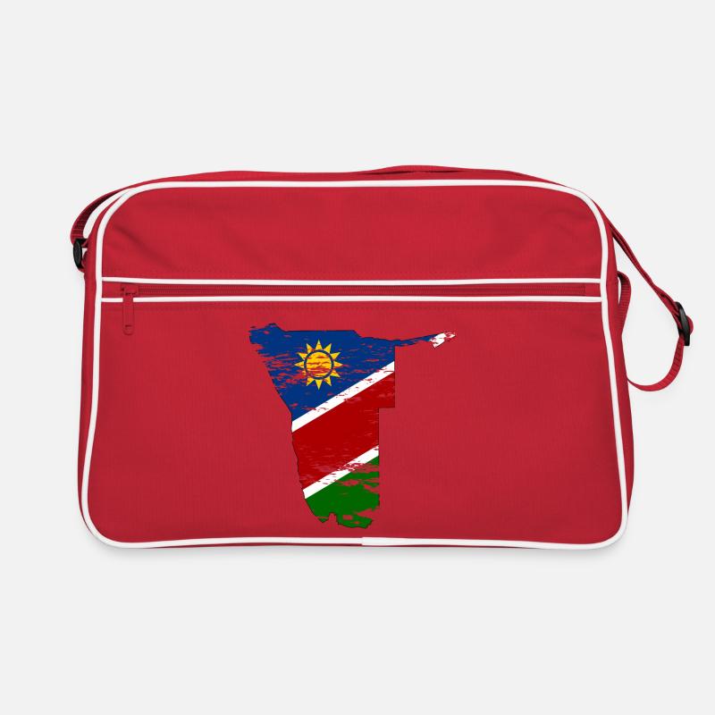 Namibia Landkarte used - Retro Tasche - Rot/Weiß