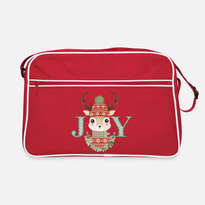 cerf mignon avec pull et bonnet pompon Joy Sac Retro