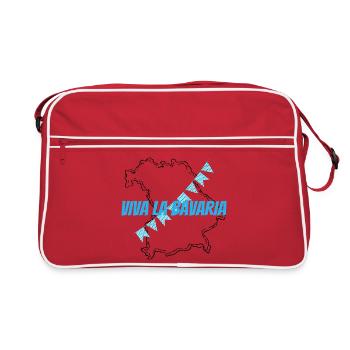 Viva La Bavaria :-) - Retro Tasche - Rot/Weiß - Vorne