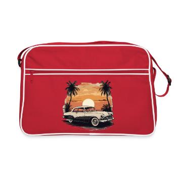 Classic Cars 1950 - Retro Tasche - Rot/Weiß - Vorne