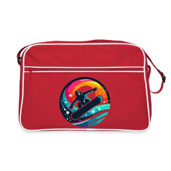Vibrationen der Snowboard-Evolution - Retro Tasche - Rot/Weiß - Vorne